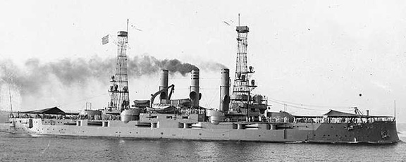 USS New Hampshire BB-25 in December 1910